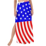 Stars Stripes Circle Red Blue Maxi Chiffon Tie-Up Sarong