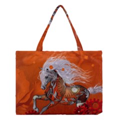 Steampunk, Wonderful Wild Steampunk Horse Medium Tote Bag by FantasyWorld7