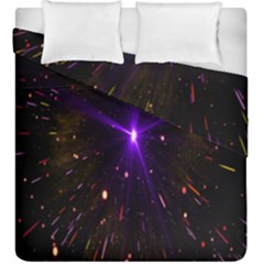 Animation Plasma Ball Going Hot Explode Bigbang Supernova Stars Shining Light Space Universe Zooming Duvet Cover Double Side (king Size) by Mariart