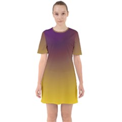 Course Colorful Pattern Abstract Sixties Short Sleeve Mini Dress