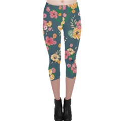 Aloha Hawaii Flower Floral Sexy Capri Leggings  by Mariart