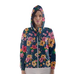 Aloha Hawaii Flower Floral Sexy Hooded Wind Breaker (women) by Mariart