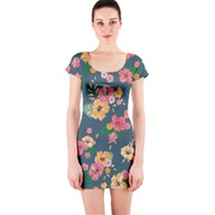 Aloha Hawaii Flower Floral Sexy Short Sleeve Bodycon Dress by Mariart