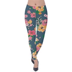 Aloha Hawaii Flower Floral Sexy Velvet Leggings by Mariart