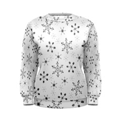 Black Holiday Snowflakes Women s Sweatshirt