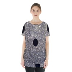 Black Hole Blue Space Galaxy Star Light Skirt Hem Sports Top by Mariart