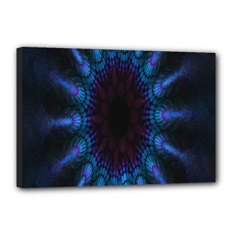 Exploding Flower Tunnel Nature Amazing Beauty Animation Blue Purple Canvas 18  X 12  by Mariart