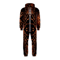 Golden Fire Pattern Polygon Space Hooded Jumpsuit (kids) by Mariart