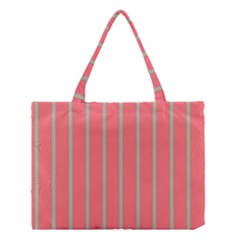 Line Red Grey Vertical Medium Tote Bag by Mariart