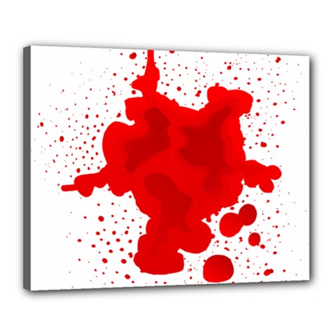 Red Blood Transparent Canvas 20  X 16  by Mariart