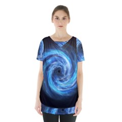 Hole Space Galaxy Star Planet Skirt Hem Sports Top by Mariart