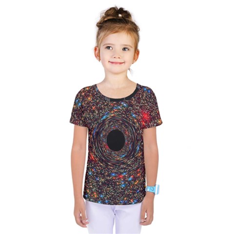 Space Star Light Black Hole Kids  One Piece Tee by Mariart