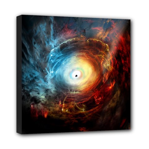 Supermassive Black Hole Galaxy Is Hidden Behind Worldwide Network Mini Canvas 8  X 8  by Mariart