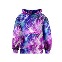 Space Galaxy Purple Blue Kids  Pullover Hoodie by Mariart
