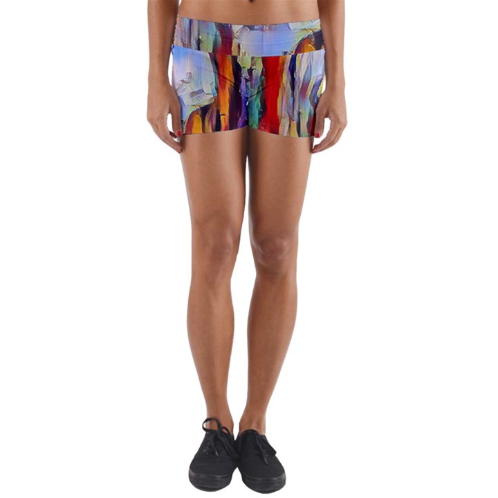 abstract tunnel Yoga Shorts