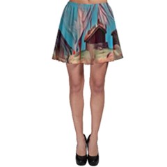 Modern Norway Painting Skater Skirt by NouveauDesign