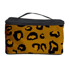 Golden Leopard Cosmetic Storage Case by DreamCanvas