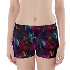 Beautiful Butterflies Rainbow Space Boyleg Bikini Wrap Bottoms