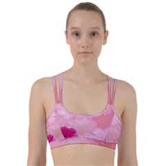 Cosmos Flower Floral Sunflower Star Pink Frame Line Them Up Sports Bra by Mariart