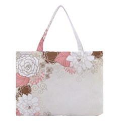 Flower Floral Rose Sunflower Star Sexy Pink Medium Tote Bag by Mariart
