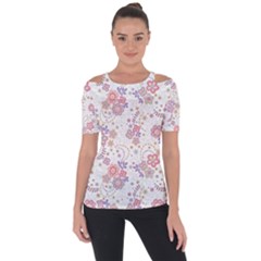 Flower Floral Sunflower Rose Purple Red Star Short Sleeve Top by Mariart