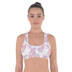 Flower Floral Sunflower Rose Purple Red Star Cross Back Sports Bra by Mariart