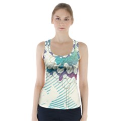 Flower Rose Purple Sunflower Lotus Racer Back Sports Top by Mariart