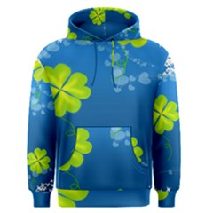 Flower Shamrock Green Blue Sexy Men s Pullover Hoodie by Mariart