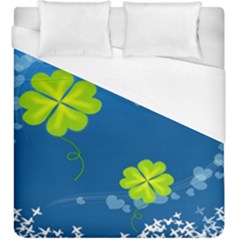 Flower Shamrock Green Blue Sexy Duvet Cover (king Size) by Mariart