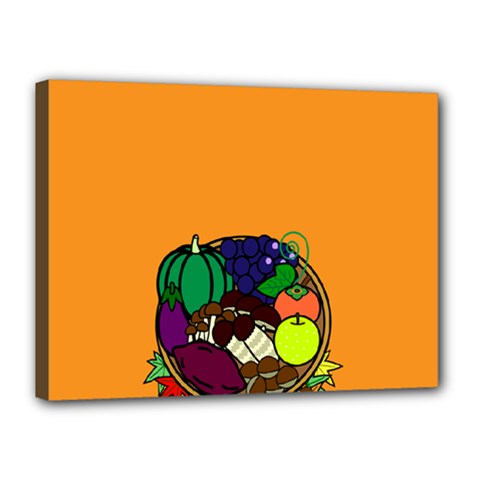 Healthy Vegetables Food Canvas 16  X 12  by Mariart