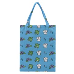 Frog Ghost Rain Flower Green Animals Classic Tote Bag by Mariart