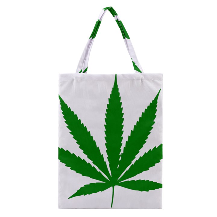 Marijuana Weed Drugs Neon Cannabis Green Leaf Sign Classic Tote Bag