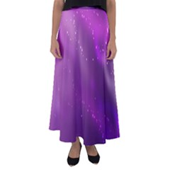 Space Star Planet Galaxy Purple Flared Maxi Skirt by Mariart