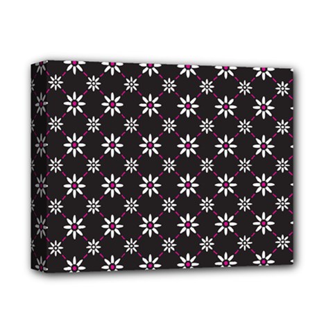 Sunflower Star Floral Purple Pink Deluxe Canvas 14  X 11  by Mariart