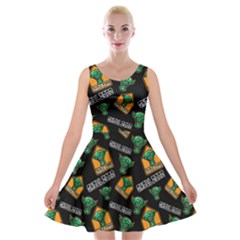 Halloween Ghoul Zone Icreate Velvet Skater Dress