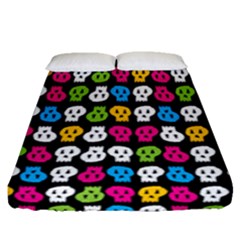 Pattern Painted Skulls Icreate Fitted Sheet (queen Size) by iCreate