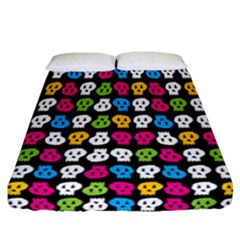 Pattern Painted Skulls Icreate Fitted Sheet (california King Size) by iCreate