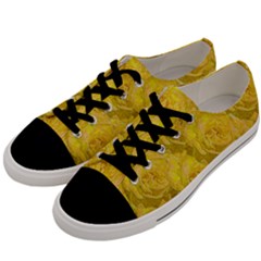 Summer Yellow Roses Dancing In The Season Men s Low Top Canvas Sneakers by pepitasart