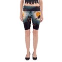 Halloween landscape Yoga Cropped Leggings View1