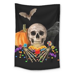 Halloween Candy Keeper Large Tapestry by Valentinaart