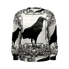 Vintage Halloween Raven Women s Sweatshirt by Valentinaart