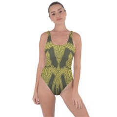 Green Floral Art Nouveau Bring Sexy Back Swimsuit by NouveauDesign