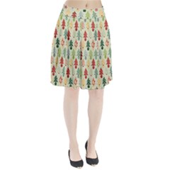 Christmas Tree Pattern Pleated Skirt by Valentinaart