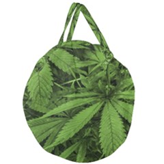 Marijuana Plants Pattern Giant Round Zipper Tote by dflcprints