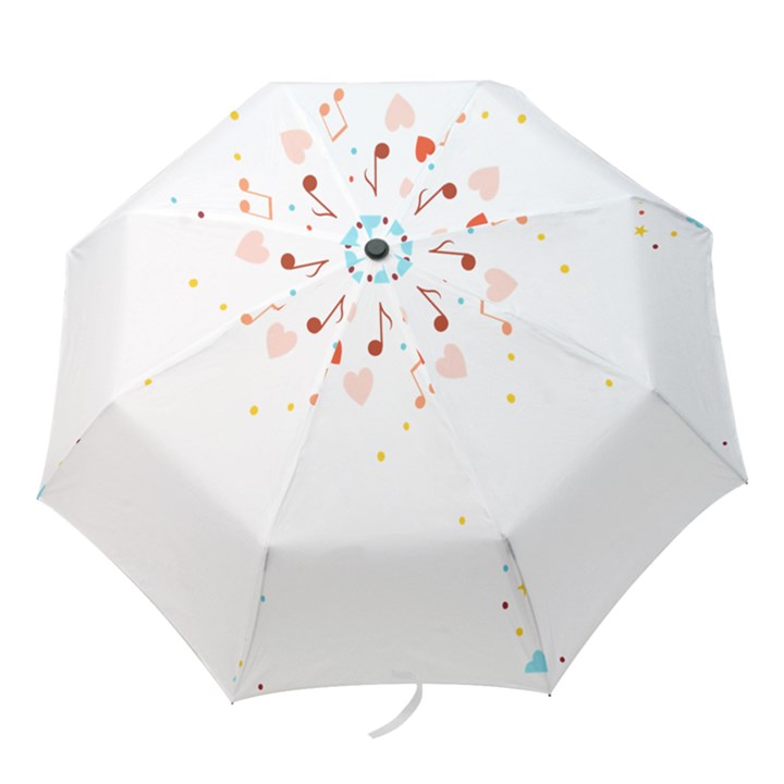 Music Cloud Heart Love Valentine Star Polka Dots Rainbow Mask Sky Folding Umbrellas