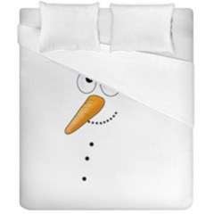 Cute Snowman Duvet Cover Double Side (california King Size) by Valentinaart