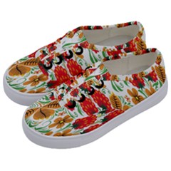 Flower Floral Red Yellow Leaf Green Sexy Summer Kids  Classic Low Top Sneakers by Mariart