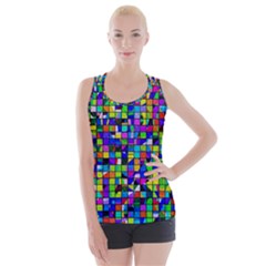 Colorful Squares Pattern                            Criss Cross Back Tank Top