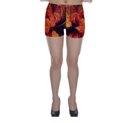 Ablaze With Beautiful Fractal Fall Colors Skinny Shorts by jayaprime