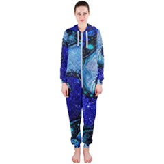 Nocturne Of Scorpio, A Fractal Spiral Painting Hooded Jumpsuit (ladies)  by jayaprime